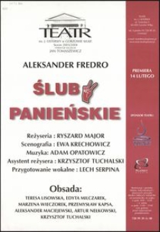 [Plakat] Śluby panieńskie