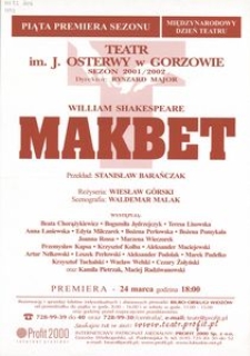 [Afisz] Shakespeare William, "Makbet"