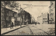 Landsberg a. W. : Paradeplatz mit Landgericht und Kriegerdenkmal