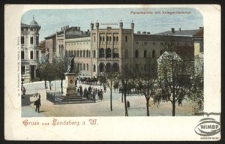 Gruss aus Landsberg a. W. : Paradeplatz mit Kriegerdenkmal
