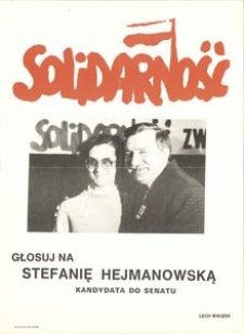 [Plakat] Głosuj na Stefanię Hejmanowską