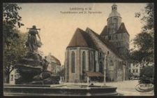 Landsberg a. W. : Pauckschbrunnen und St. Marienkirche