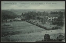 Landsberg a. W. : Schützenhaus u. Lawn-Tennis Plätze im Zanziner Wäldchen