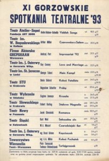 XI Gorzowskie Spotkania Teatralne
