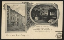 Gruss aus Landsberg a. W. : "Hotel Anderegg"
