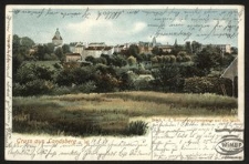 Gruss aus Landsberg a. W. : Blick v. d. Heinersdorferstrasse auf die Stadt