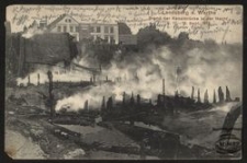 Landsberg a. Warthe : Brand der Kanalbrücke in der Nacht v. 17.-18. Sept. 1913