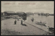 Landsberg a. W. : Warthepartie mit Eisenbahnbrücke