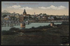 Landsberg a. Warthe - Totalansicht mit Eisenbahnbrücke