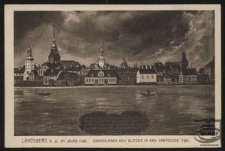 Landsberg a. W. im Jahre 1736 : Einschlagen des Blitzes in das Zantocher Tor