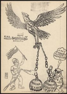 [Rysunek satyryczny] Anarchia siły a.socjalne we władzy - oligarchia i konserwa PZPR