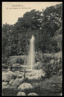 Landsberg : An der Fontaine im Quilitz-Park