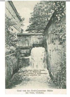 Gruss von der Gross-Camminer Mühle bei Vietz, Ostbahn