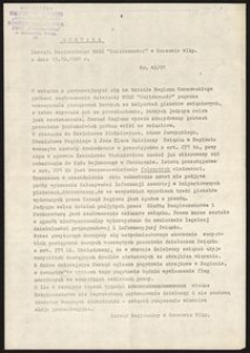 [Druk ulotny] Uchwała Zarządu Regionalnego NSZZ "Solidarność" w Gorzowie Wlkp. z dnia 15.10.1981 r. nr 42/81.