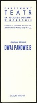 [Program] Hemar Marian "Dwaj panowie B"