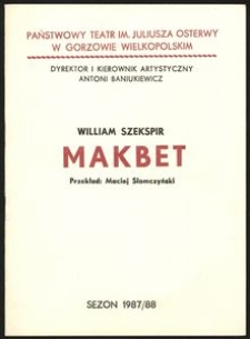 [Afisz] Shakespeare William "Makbet"