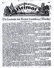 Die Heimat : Beilage zum General-Anzeiger f&uuml;r die gesamte Neumark, 1941, nr 5