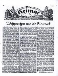 Die Heimat : Beilage zum General-Anzeiger f&uuml;r die gesamte Neumark, 1941, nr 4