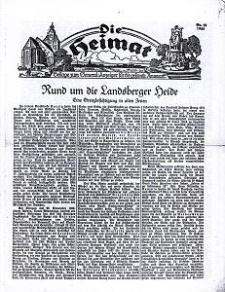 Die Heimat : Beilage zum General-Anzeiger f&uuml;r die gesamte Neumark, 1940, nr 12