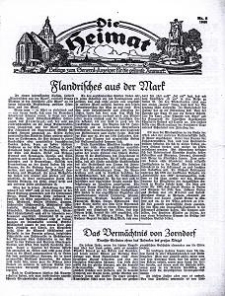 Die Heimat : Beilage zum General-Anzeiger f&uuml;r die gesamte Neumark, 1940, nr 8