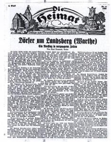 Die Heimat : Beilage zum General-Anzeiger f&uuml;r die gesamte Neumark, 1939, nr 9
