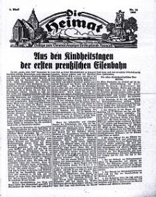 Die Heimat : Beilage zum General-Anzeiger f&uuml;r die gesamte Neumark, 1938, nr 19