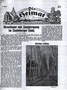 Die Heimat : Beilage zum General-Anzeiger f&uuml;r die gesamte Neumark, 1936, nr 8