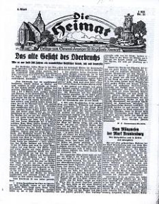Die Heimat : Beilage zum General-Anzeiger f&uuml;r die gesamte Neumark, 1935, nr 21