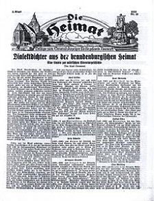 Die Heimat : Beilage zum General-Anzeiger f&uuml;r die gesamte Neumark, 1935, nr 19