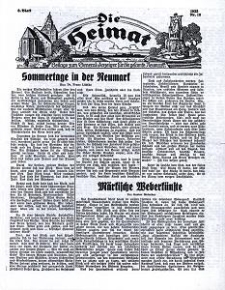 Die Heimat : Beilage zum General-Anzeiger f&uuml;r die gesamte Neumark, 1935, nr 18