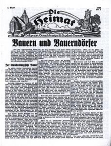 Die Heimat : Beilage zum General-Anzeiger f&uuml;r die gesamte Neumark, 1936, nr 1