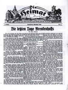 Die Heimat : Beilage zum General-Anzeiger f&uuml;r die gesamte Neumark, 1933, nr 3