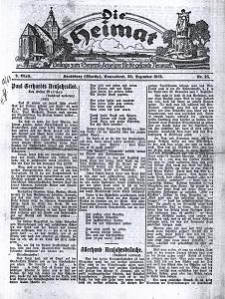 Die Heimat : Beilage zum General-Anzeiger f&uuml;r die gesamte Neumark, 1922, nr 25