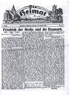 Die Heimat : Beilage zum General-Anzeiger f&uuml;r die gesamte Neumark, 1922, nr 16