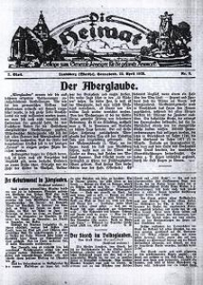 Die Heimat : Beilage zum General-Anzeiger f&uuml;r die gesamte Neumark, 1922, nr 8