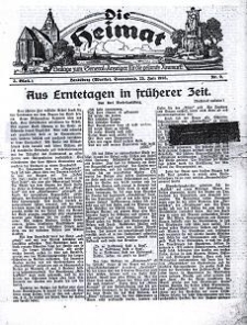 Die Heimat : Beilage zum General-Anzeiger f&uuml;r die gesamte Neumark, 1925, nr 9