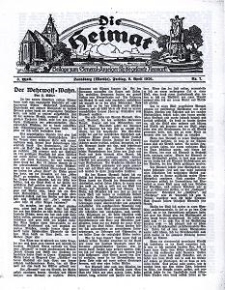 Die Heimat : Beilage zum General-Anzeiger f&uuml;r die gesamte Neumark, 1926, nr 7