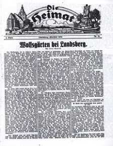 Die Heimat : Beilage zum General-Anzeiger f&uuml;r die gesamte Neumark, 1928, nr 13
