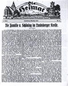 Die Heimat : Beilage zum General-Anzeiger f&uuml;r die gesamte Neumark, 1928, nr 9