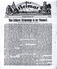 Die Heimat : Beilage zum General-Anzeiger f&uuml;r die gesamte Neumark, 1928, nr 8