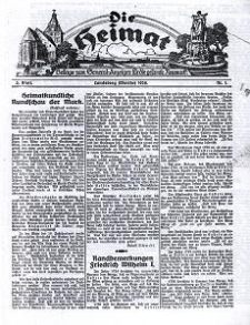 Die Heimat : Beilage zum General-Anzeiger f&uuml;r die gesamte Neumark, 1928, nr 1
