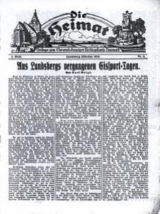 Die Heimat : Beilage zum General-Anzeiger f&uuml;r die gesamte Neumark, 1929, nr 3