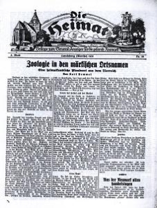 Die Heimat : Beilage zum General-Anzeiger f&uuml;r die gesamte Neumark, 1931, nr 10