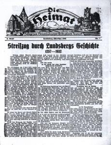 Die Heimat : Beilage zum General-Anzeiger f&uuml;r die gesamte Neumark, 1932, nr 7