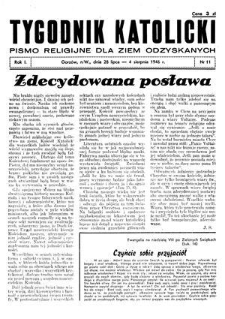 Tygodnik Katolicki 1946, nr 11