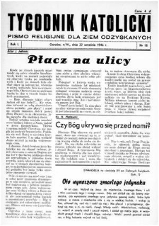 Tygodnik Katolicki 1946, nr 18