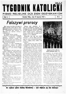 Tygodnik Katolicki 1947, nr 2