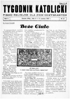 Tygodnik Katolicki 1947, nr 22