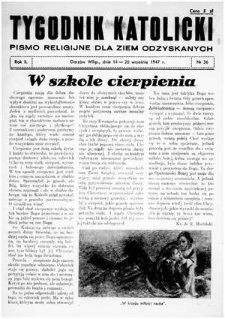 Tygodnik Katolicki 1947, nr 36