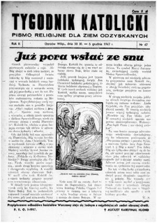 Tygodnik Katolicki 1947, nr 47